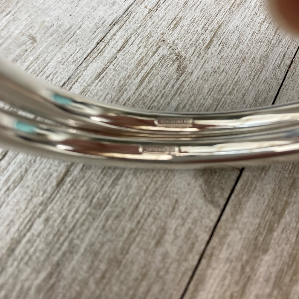 2 Sterling Silver .925 Bangles - image 6